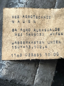 Wasserkasten unten vom Kühler für den T150K